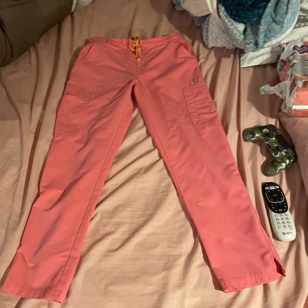 Only the Pink skinny scrub pants